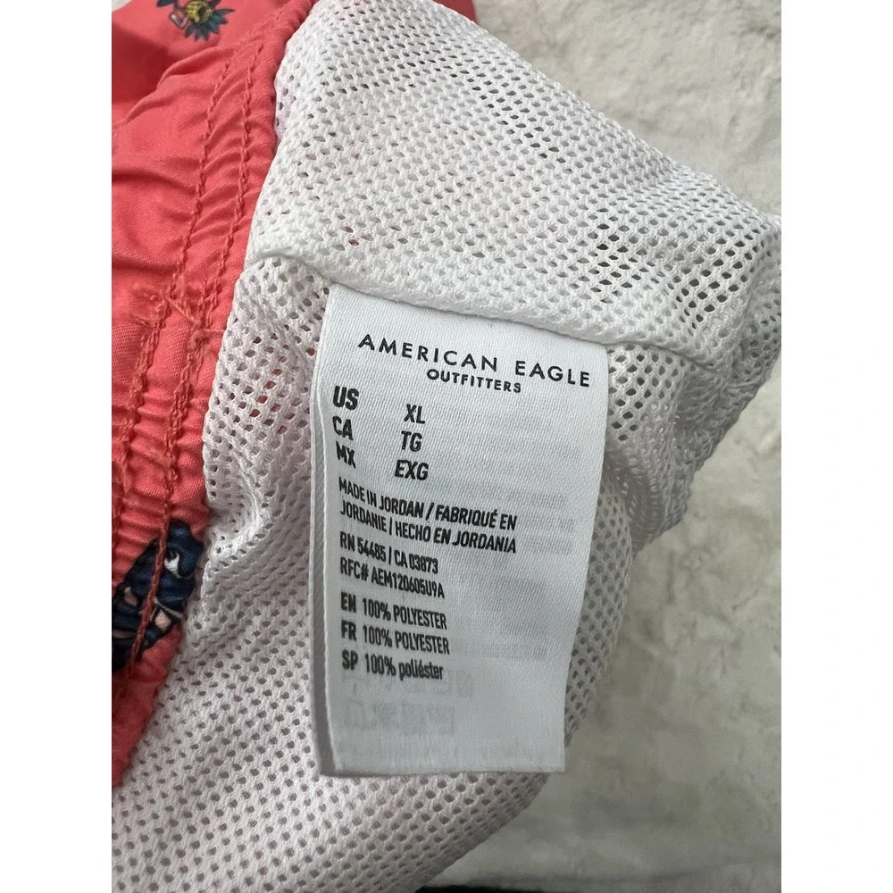 American Eagle Swim Trunks XL Pink Pineapple Surf Board Shorts Men